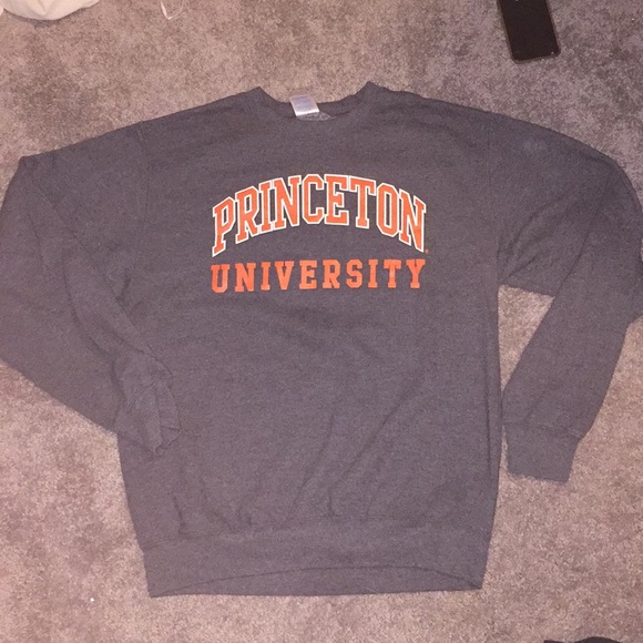college apparel Tops - charcoal princeton university sweatshirt
